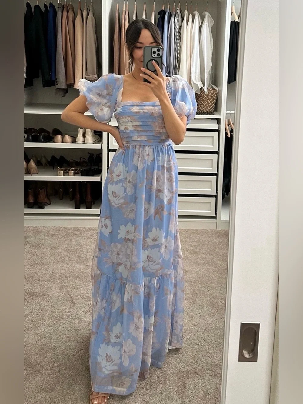 Abercrombie Emerson Drama Bow-back Maxi Dress